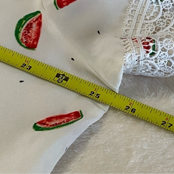 VAN HEUSEN / Watermelon Novelty Print Short Sleeve Blouse Size XXL - Picture 7 of 8